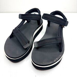 Teva Platform Flatform Universal Strappy Casual Sandals Womens US 10 EU 41 Black